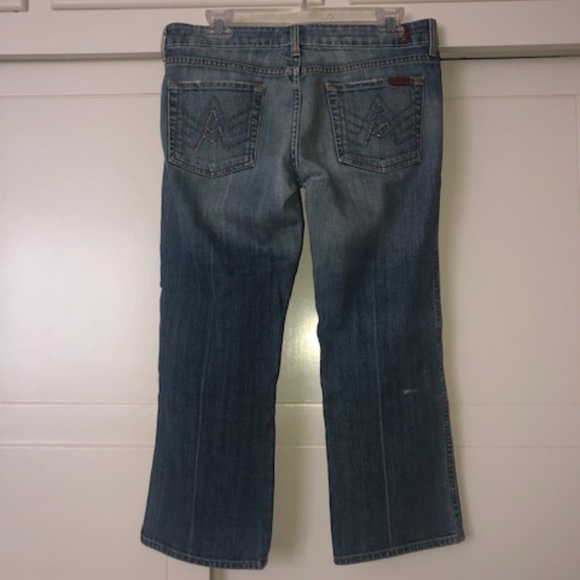 7 For all Mankind Capri light denim Stretch Jeans size 30 w/22" inseam - Picture 5 of 9